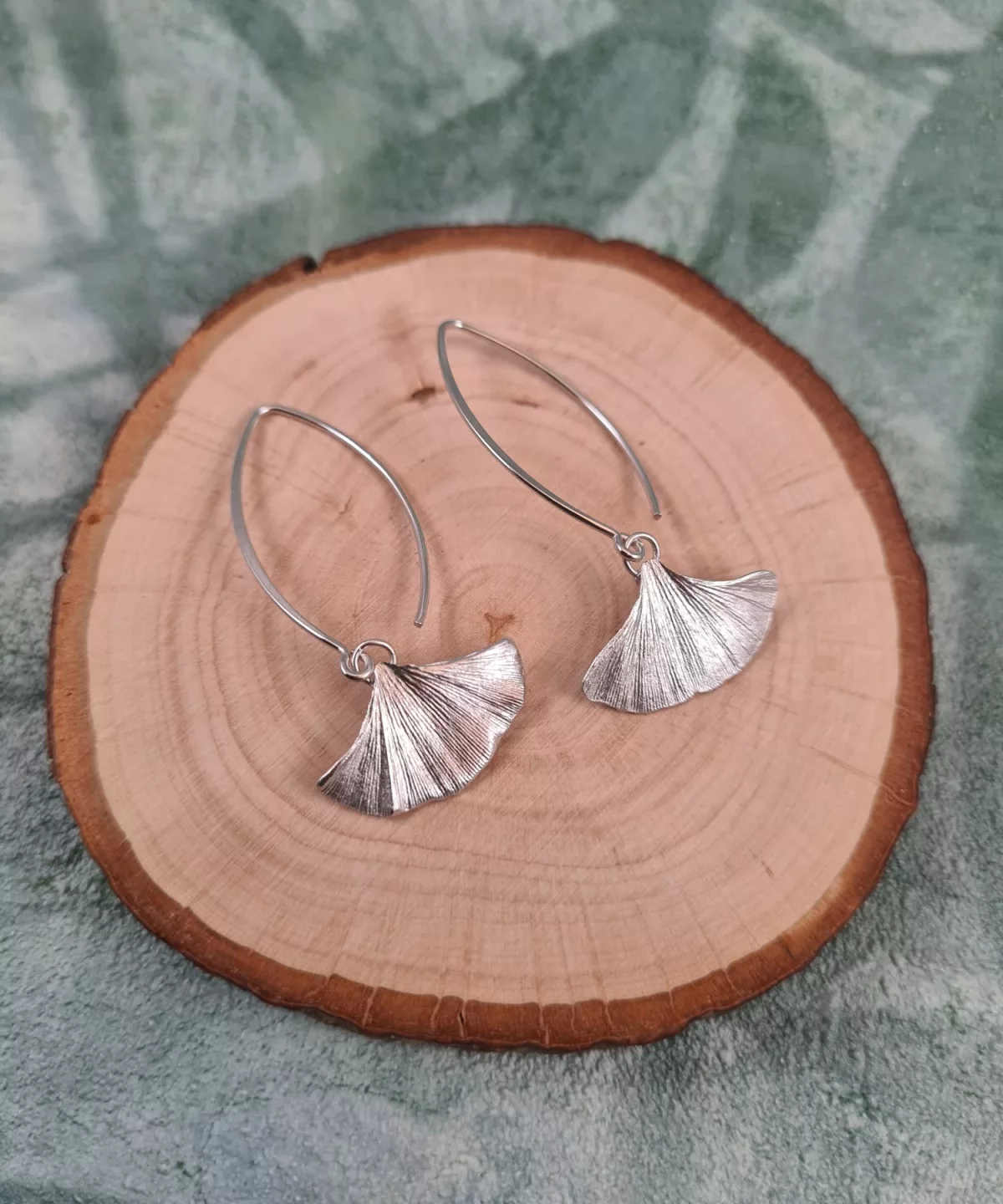 Boucles d'oreilles feuilles de ginkgo