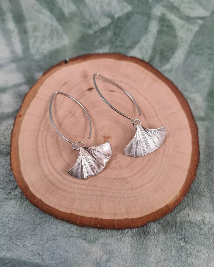Boucles d'oreilles feuilles de ginkgo