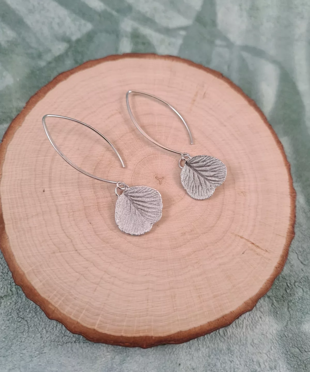 Boucles d'oreilles feuilles de kiwier