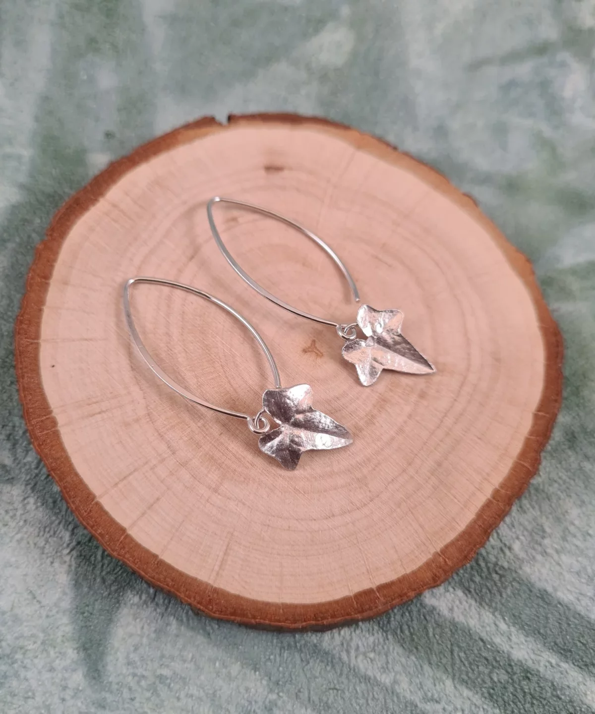 Boucles d'oreilles feuilles de lierre