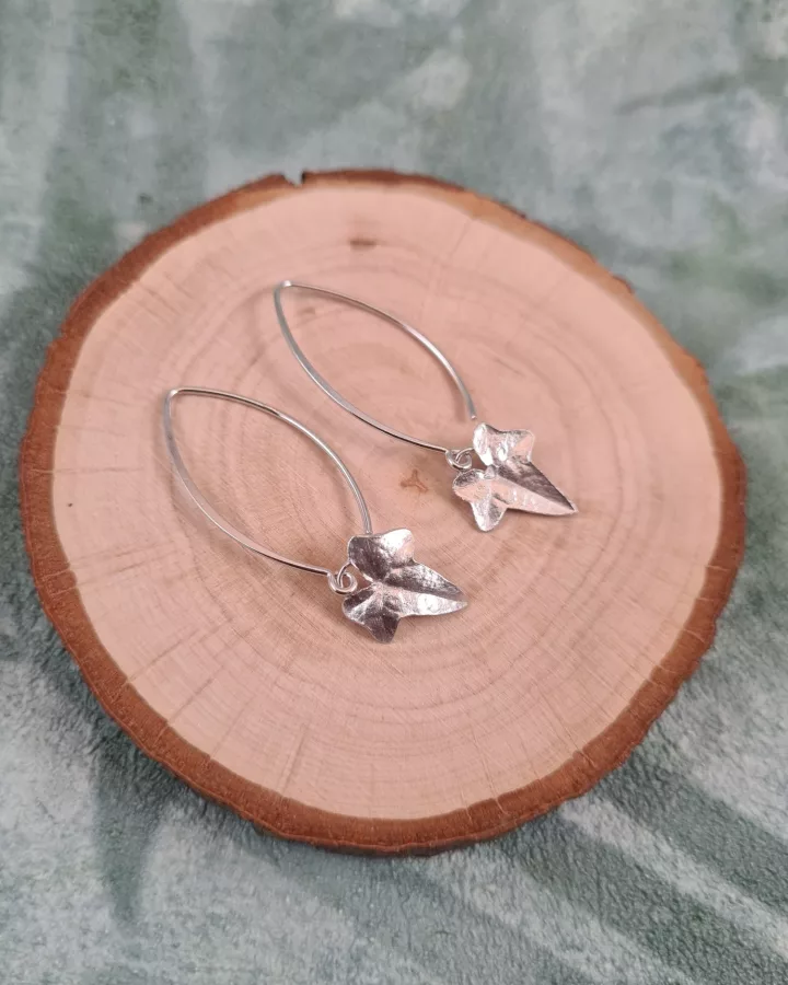 Boucles d'oreilles feuilles de lierre