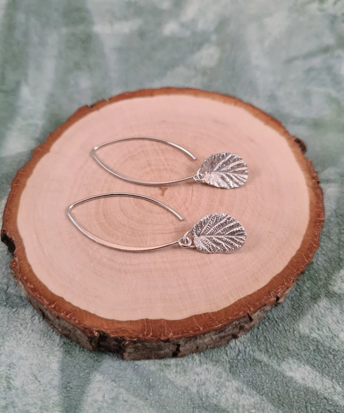 Boucles d'oreilles feuilles de noisetier