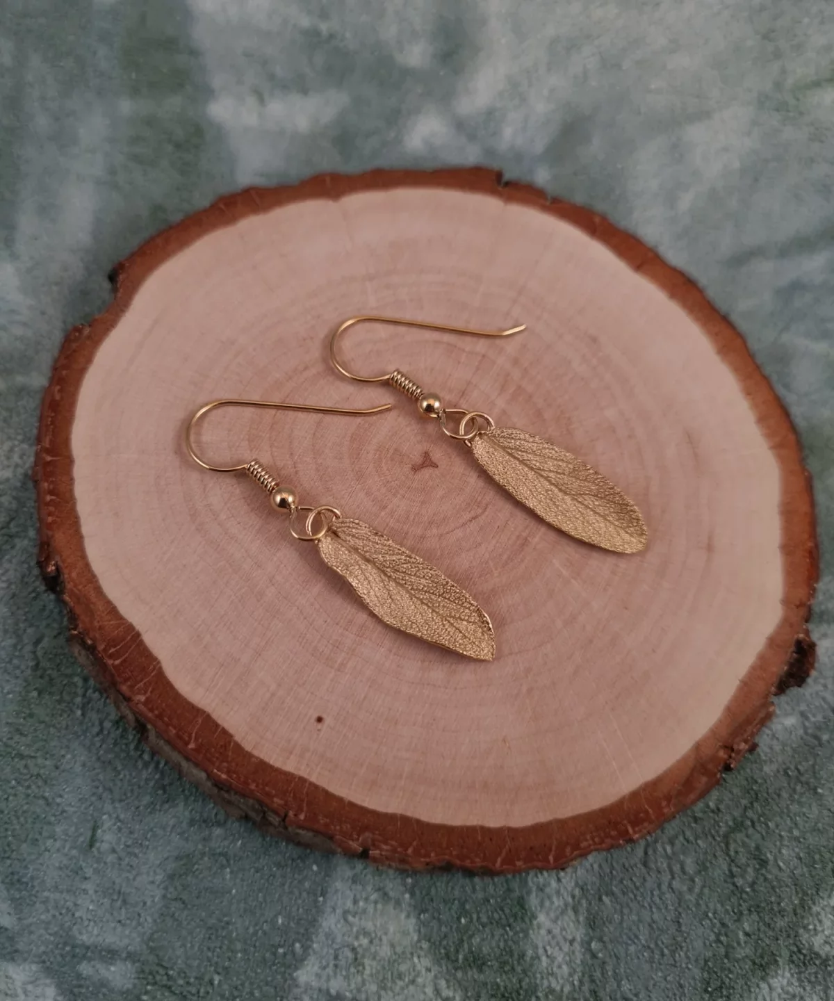 Boucles d'oreilles feuilles de sauge