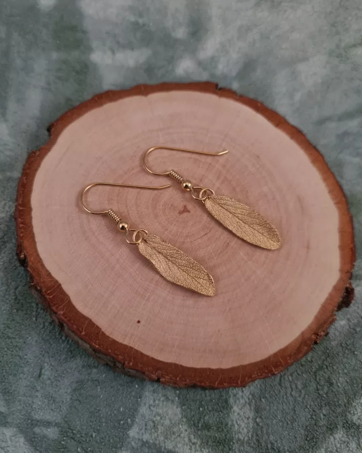 Boucles d'oreilles feuilles de sauge