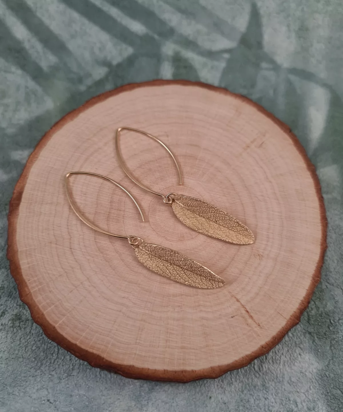 Boucles d'oreilles feuilles de sauge