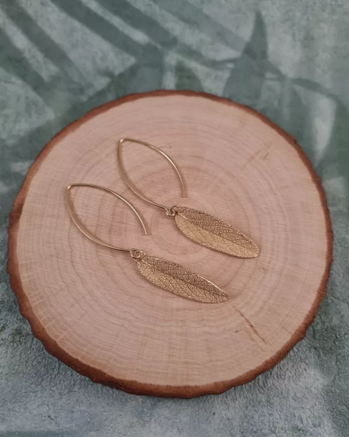 Boucles d'oreilles feuilles de sauge