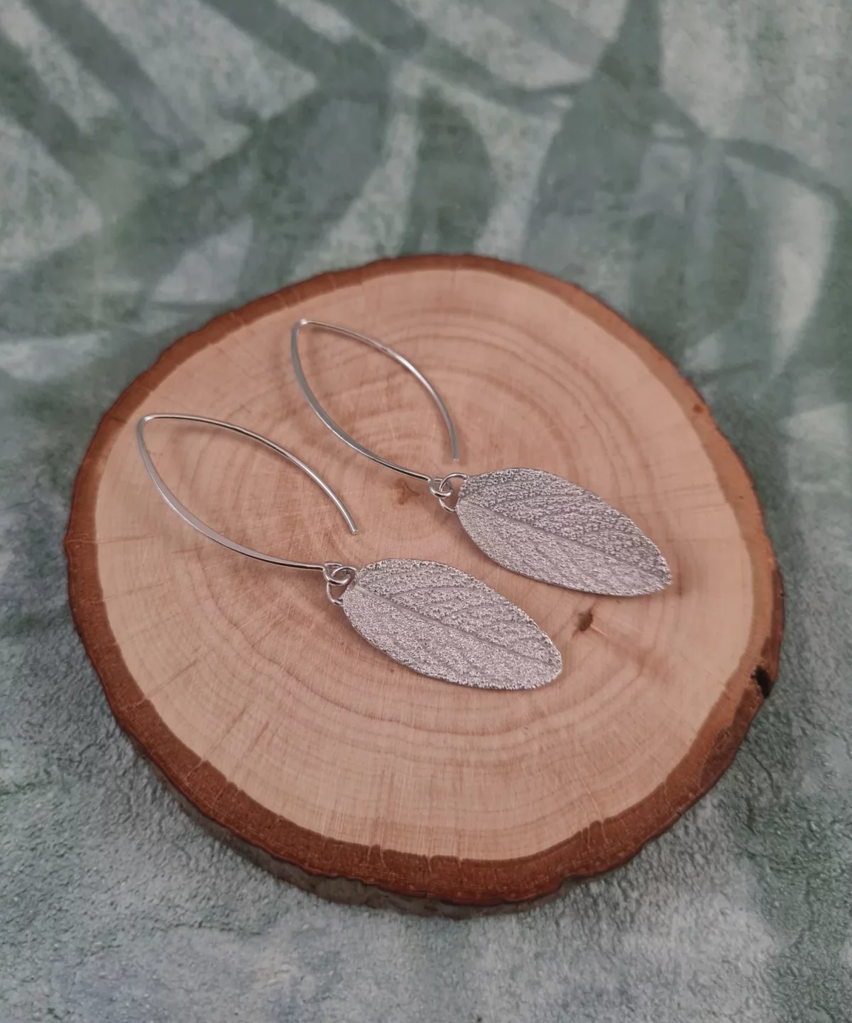 Boucles d'oreilles feuilles de sauge