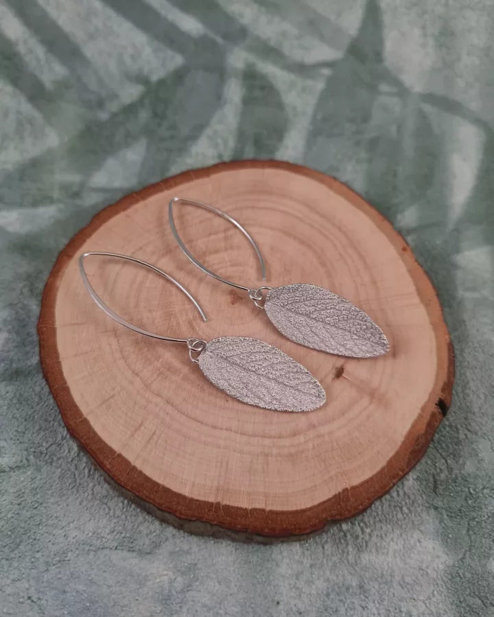 Boucles d'oreilles feuilles de sauge