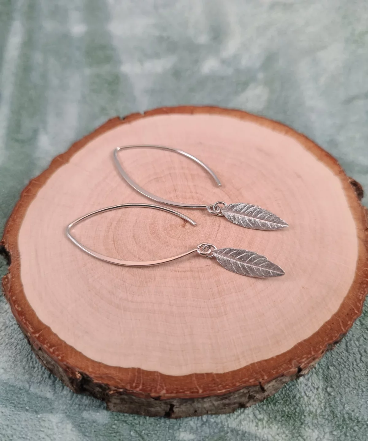 Boucles d'oreilles feuilles de verveine