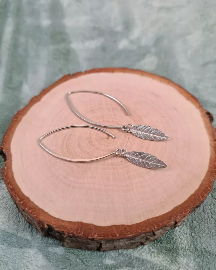 Boucles d'oreilles feuilles de verveine