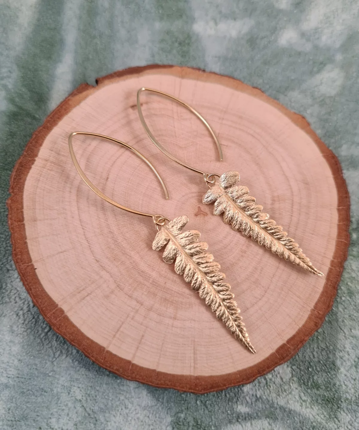 Boucles d'oreilles folioles de fougère