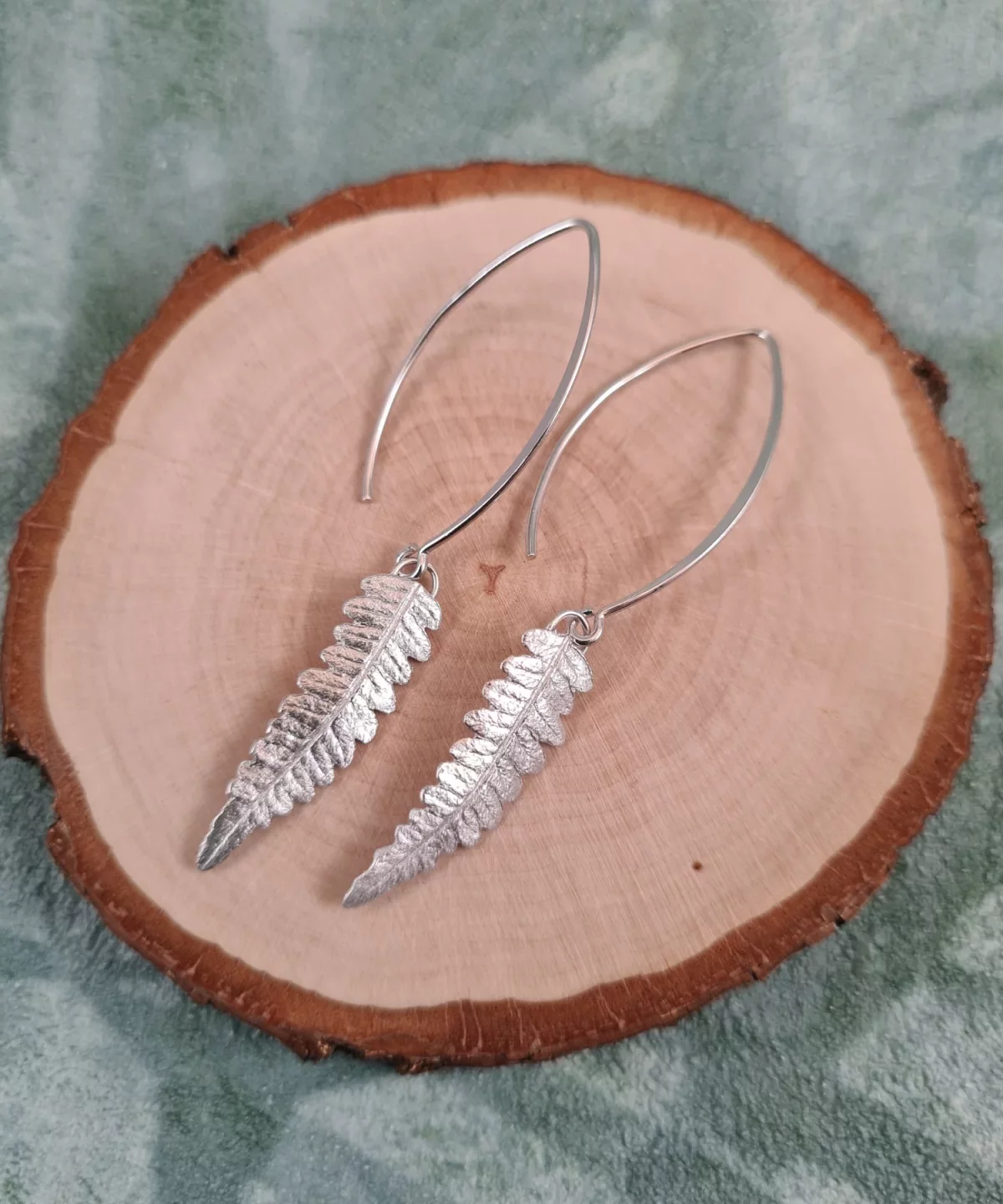 Boucles d'oreilles folioles de fougère