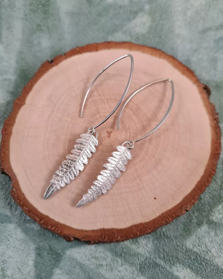 Boucles d'oreilles folioles de fougère