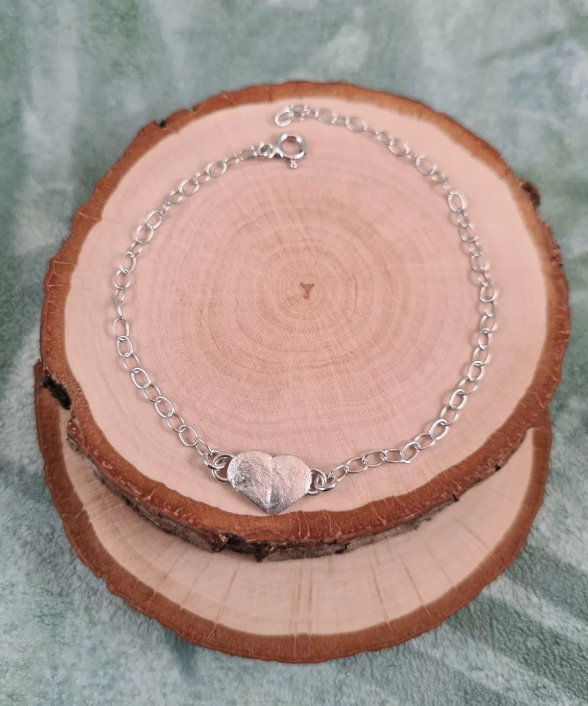 Bracelet chaînette avec charm foliole d'oxalis