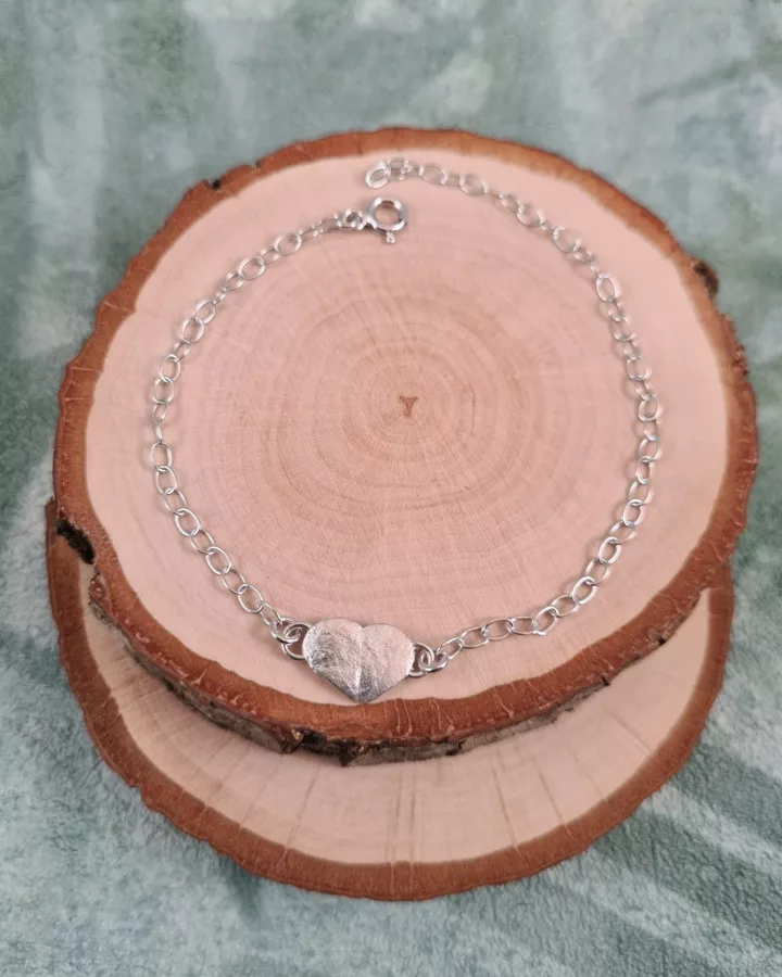 Bracelet chaînette avec charm foliole d'oxalis