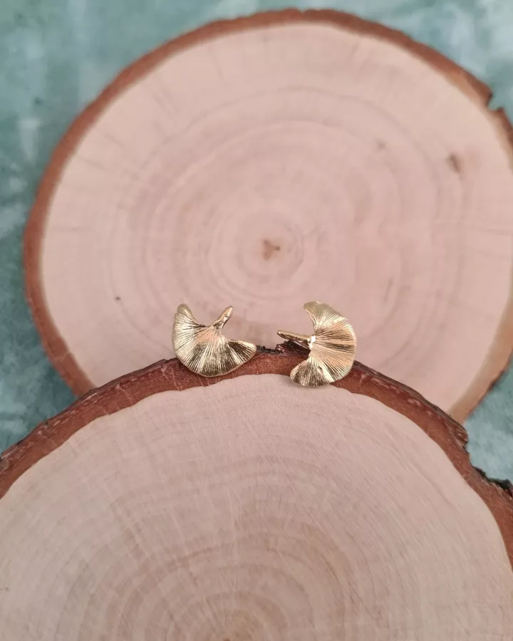 Clous d'oreilles feuilles de ginkgo