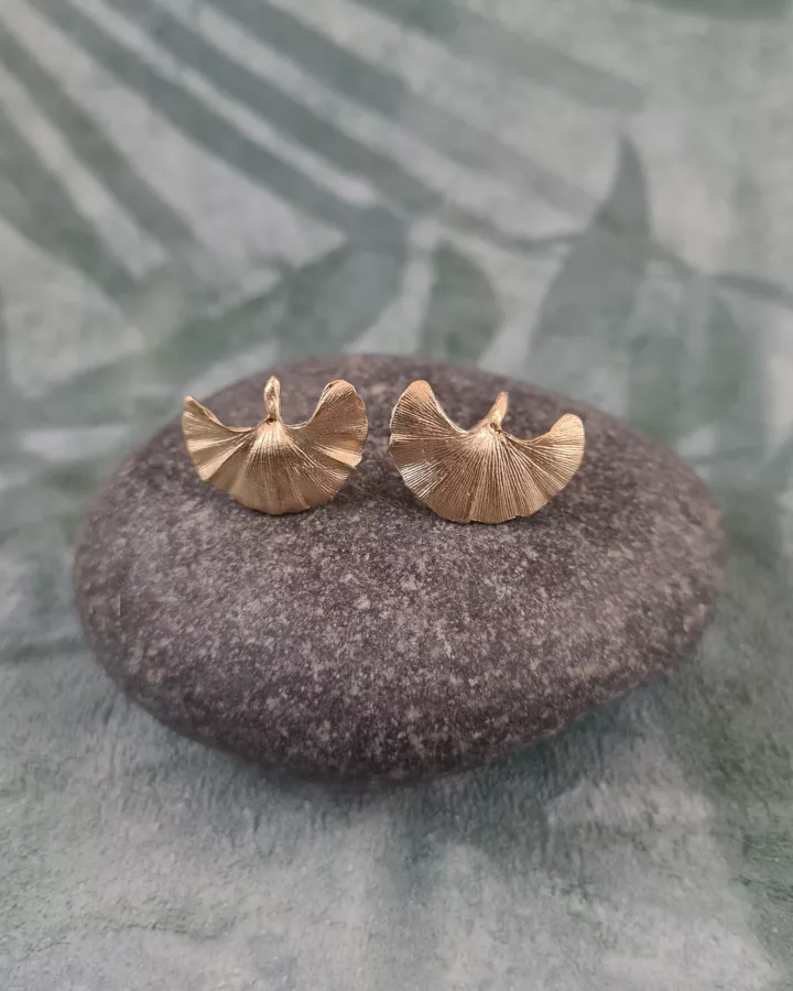 Clous d'oreilles feuilles de ginkgo