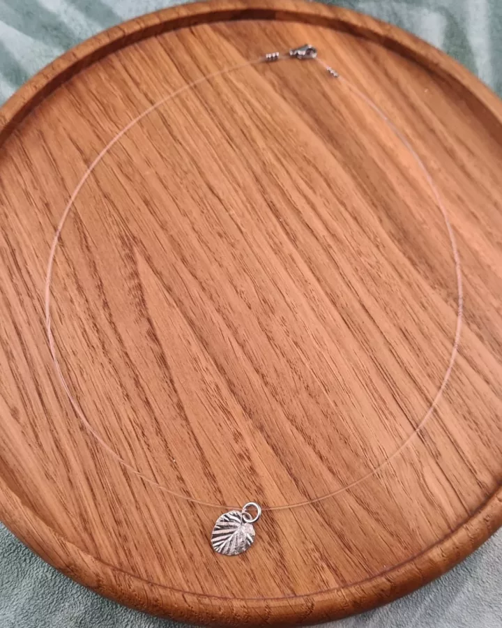 Collier en fil Nylon 46-47cm argenté